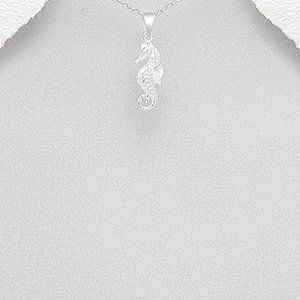 Tiny Seahorse Pendant set in .925 Silver